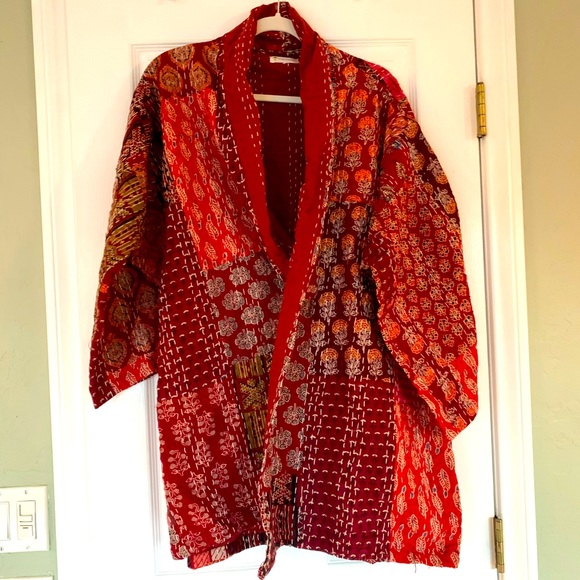 Jackets & Coats Hand Made Kantha Quilt Kimono Jacket Poshmark